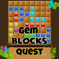 Gem Blocks Quest Game Logo